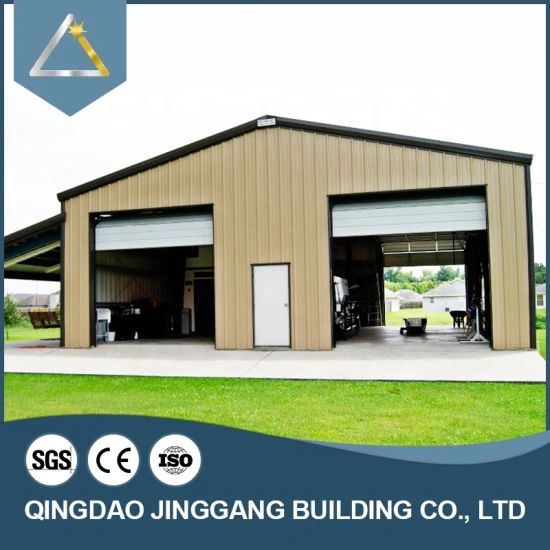 Structure en acier industrielle de matériaux de construction en métal galvanisé moderne à faible coût pour le garage de hangar d'atelier d'entrepôt