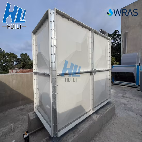 Wras a approuvé le réservoir de stockage d'eau potable FRP GRP 5000 10000 litres grand réservoir d'eau de pluie en fibre de verre prix bon marché en Malaisie