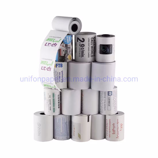Fabricant personnalisé de rouleaux de papier thermique de 57 mm et 80 mm sans BPA en Malaisie